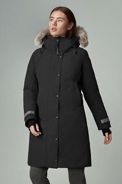 Chamarras Canada Goose Mujer Mexico - Sherbrooke Abrigos Negros OR2390614